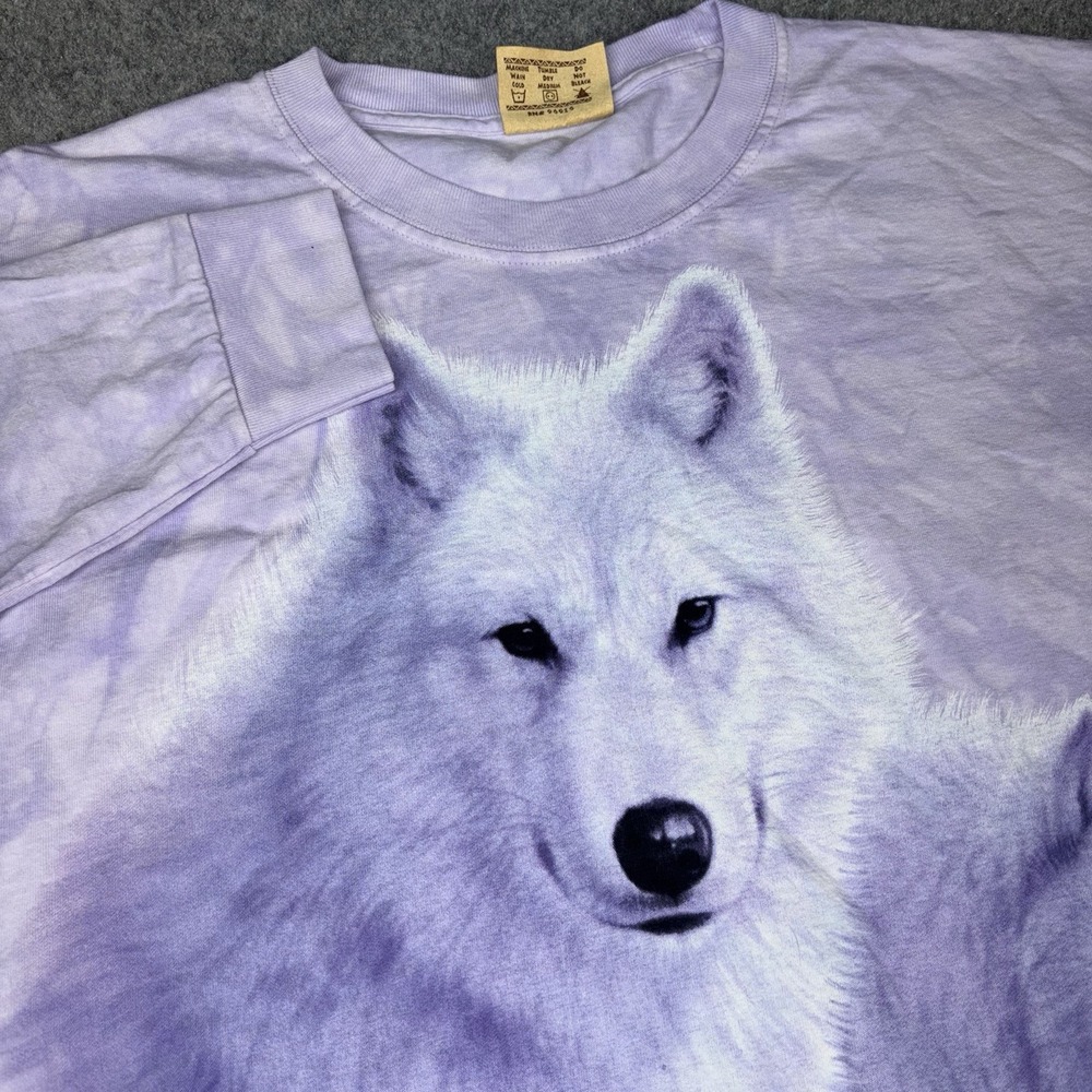 Vintage The Mountain Shirt Women's 2XL Purple Tie Dye Long Sleeve Graphic Y2K